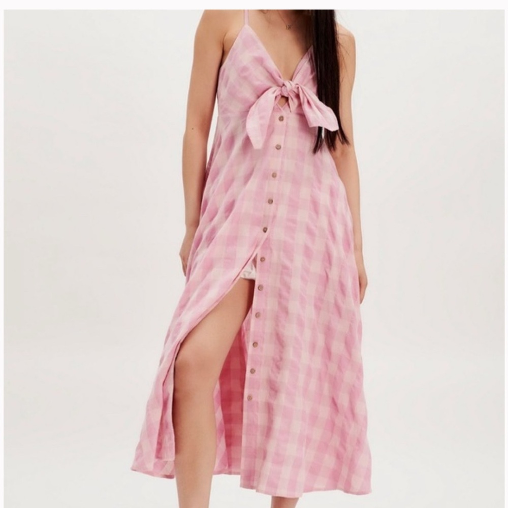 Free People Via Midi Dress in Pink Rose new with tags in poly bag